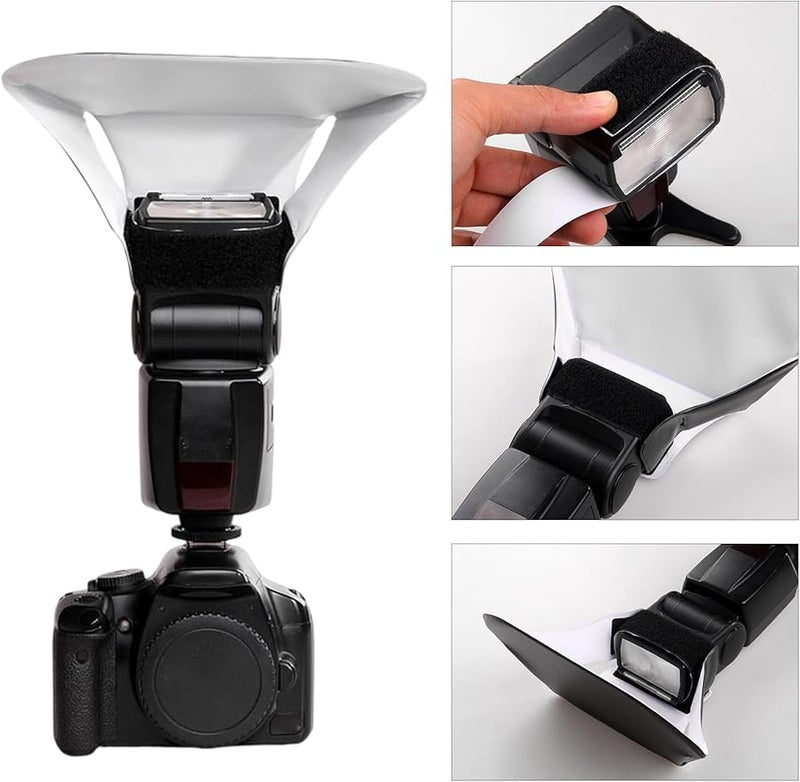 صندوق إضاءة قابل للتعديل للفلاش الكاميرا، نشر ضوء طبيعي، تقليل الظلال، مصنوع من مادة ABS. - Image 2